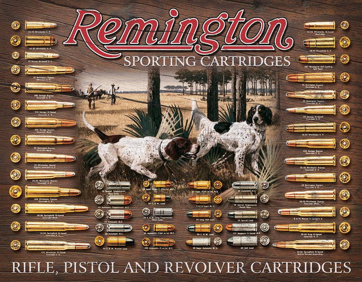 Remington Bullet Board Tin Sign