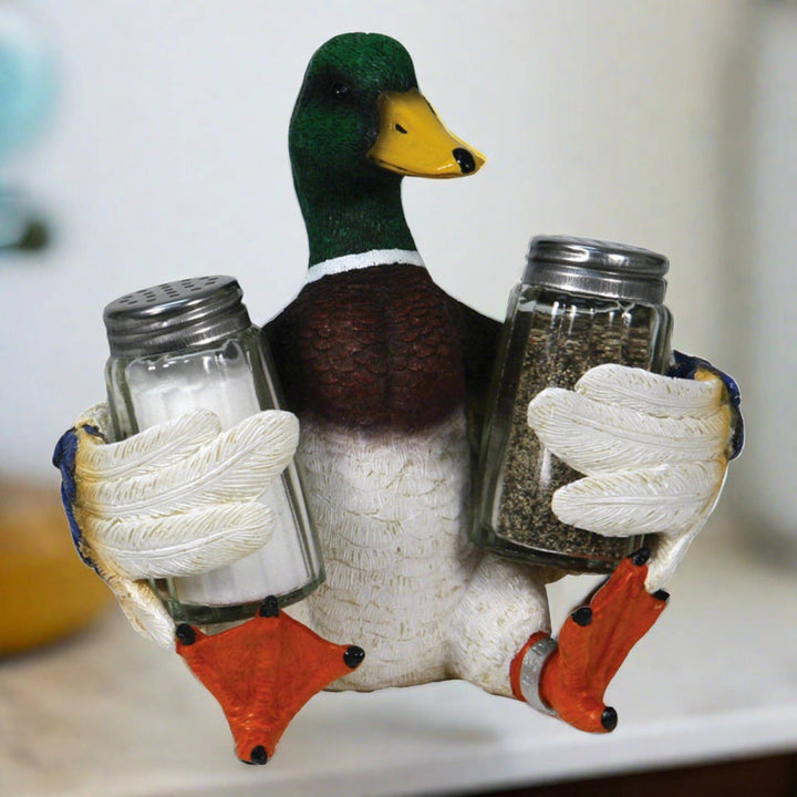 Salt and Pepper Shakers-Duck Holding