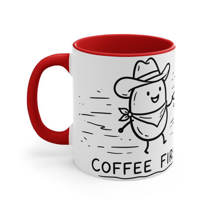 Coffee First, Rodeo Later Cowboy 11oz Accent Mug
