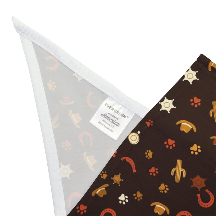 Western Cowboy Pet Bandana with Horseshoes, Cacti & Stars
