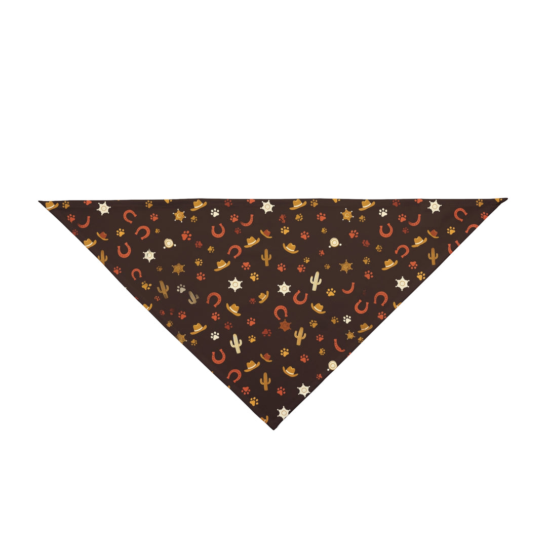 Western Cowboy Pet Bandana with Horseshoes, Cacti & Stars