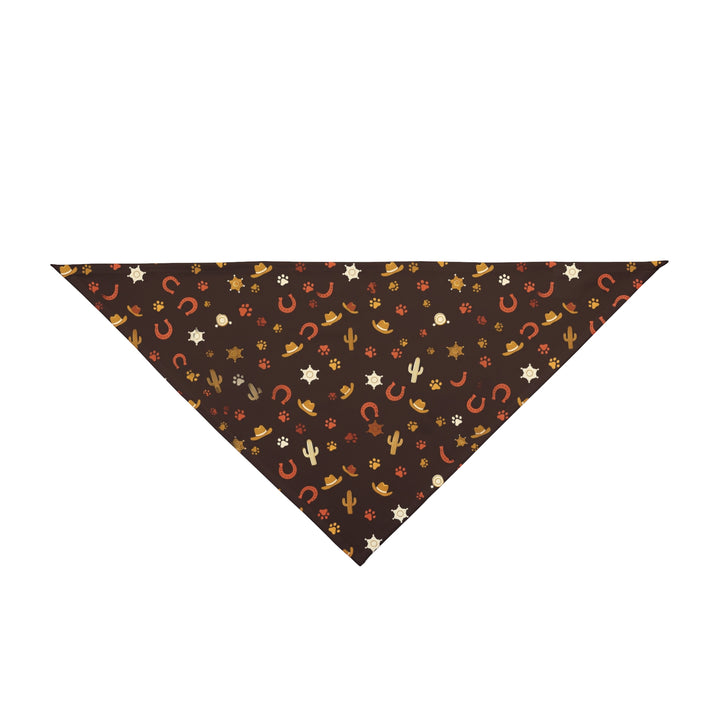 Western Cowboy Pet Bandana with Horseshoes, Cacti & Stars