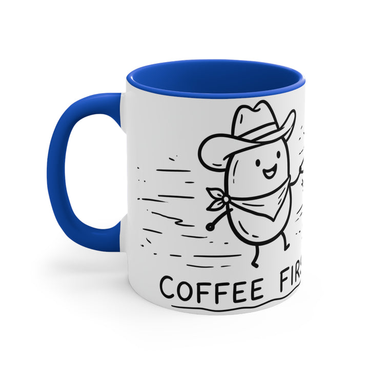 Coffee First, Rodeo Later Cowboy 11oz Accent Mug