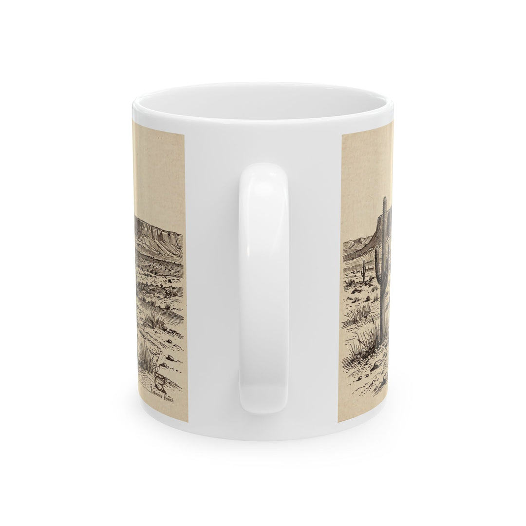 “Earned, Not Given” Desert Landscape Ceramic Mug