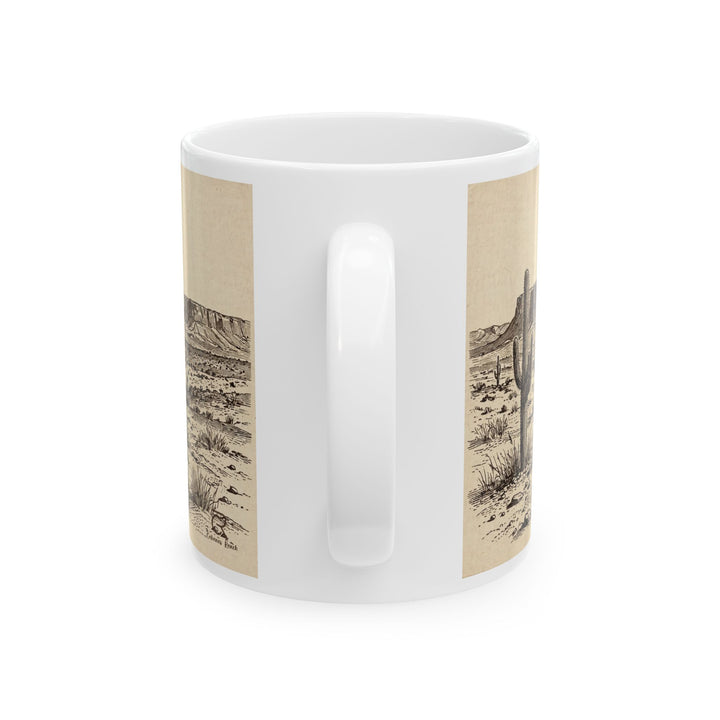 “Earned, Not Given” Desert Landscape Ceramic Mug
