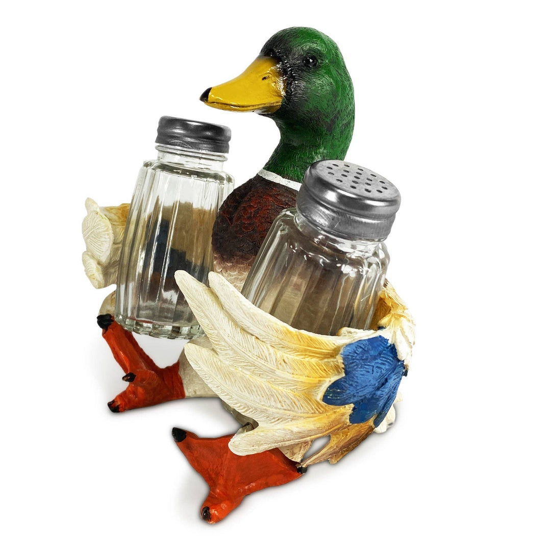 Salt and Pepper Shakers-Duck Holding