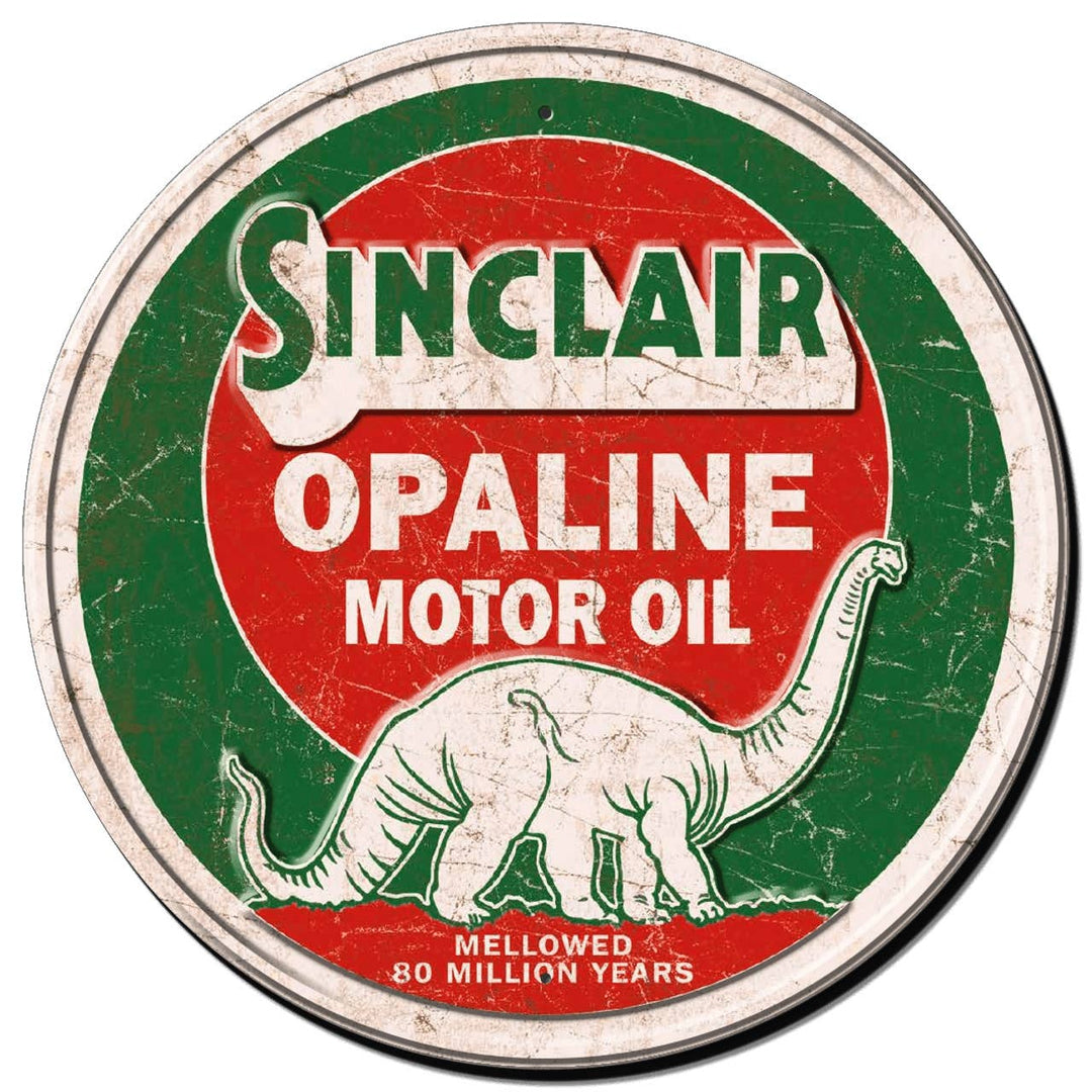 ROUND - Sinclair Opaline Tin Sign