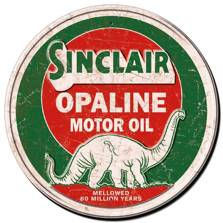 ROUND - Sinclair Opaline Tin Sign