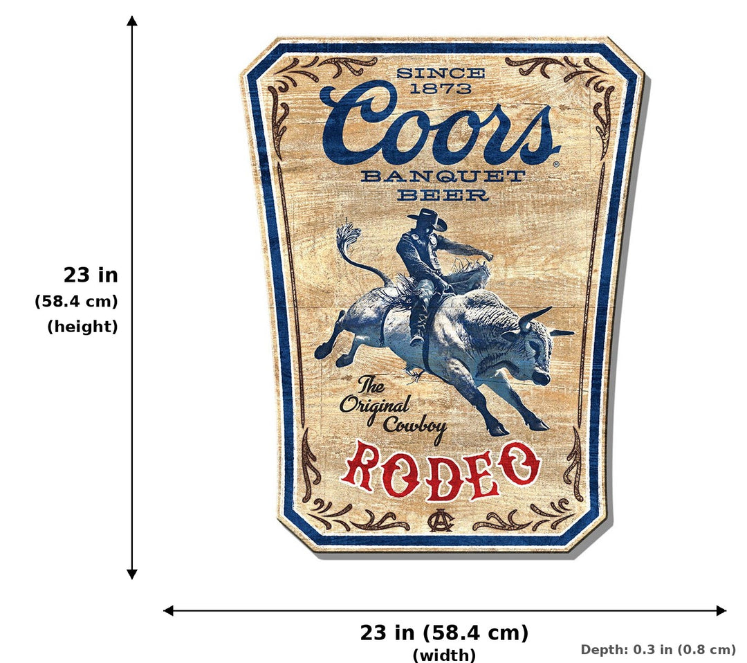 23 MDF Coors Banquet Rodeo Sign - Measurements