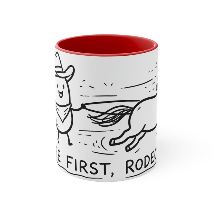 Coffee First, Rodeo Later Cowboy 11oz Accent Mug