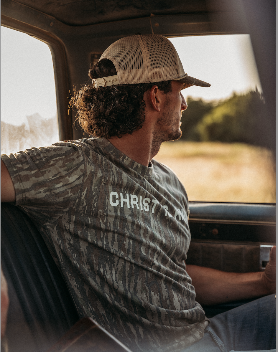 Camo Christ Is King Tee
