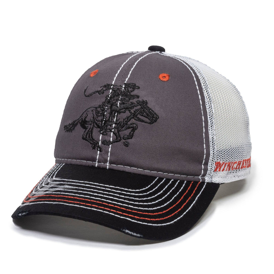 Winchester Horse and Rider Light Gray Cap