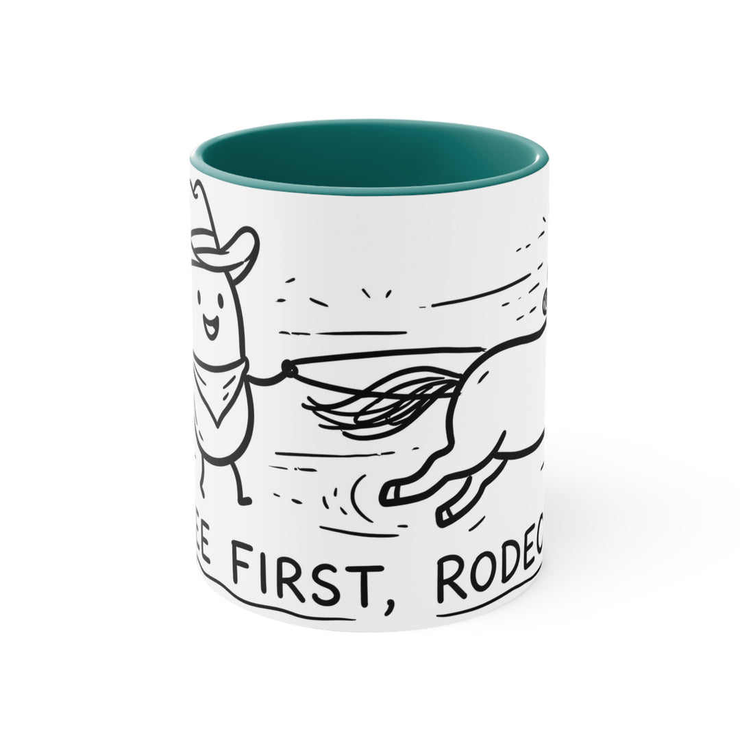 Coffee First, Rodeo Later Cowboy 11oz Accent Mug