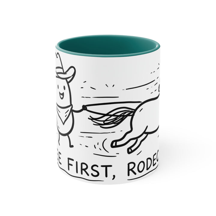 Coffee First, Rodeo Later Cowboy 11oz Accent Mug