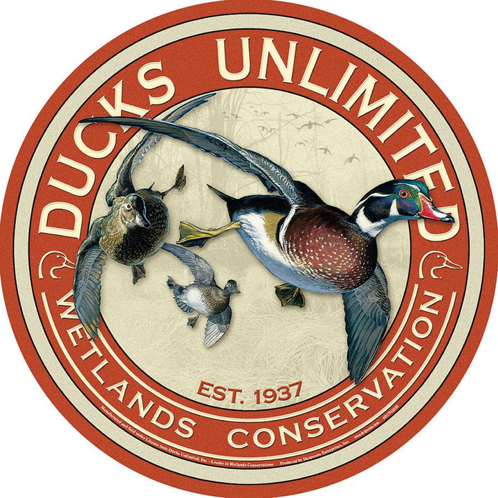 ROUND - Ducks Unlimited Tin Sign