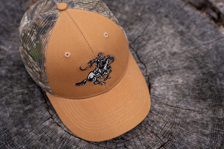 Winchester Horse and Rider Brown Trucker Hat