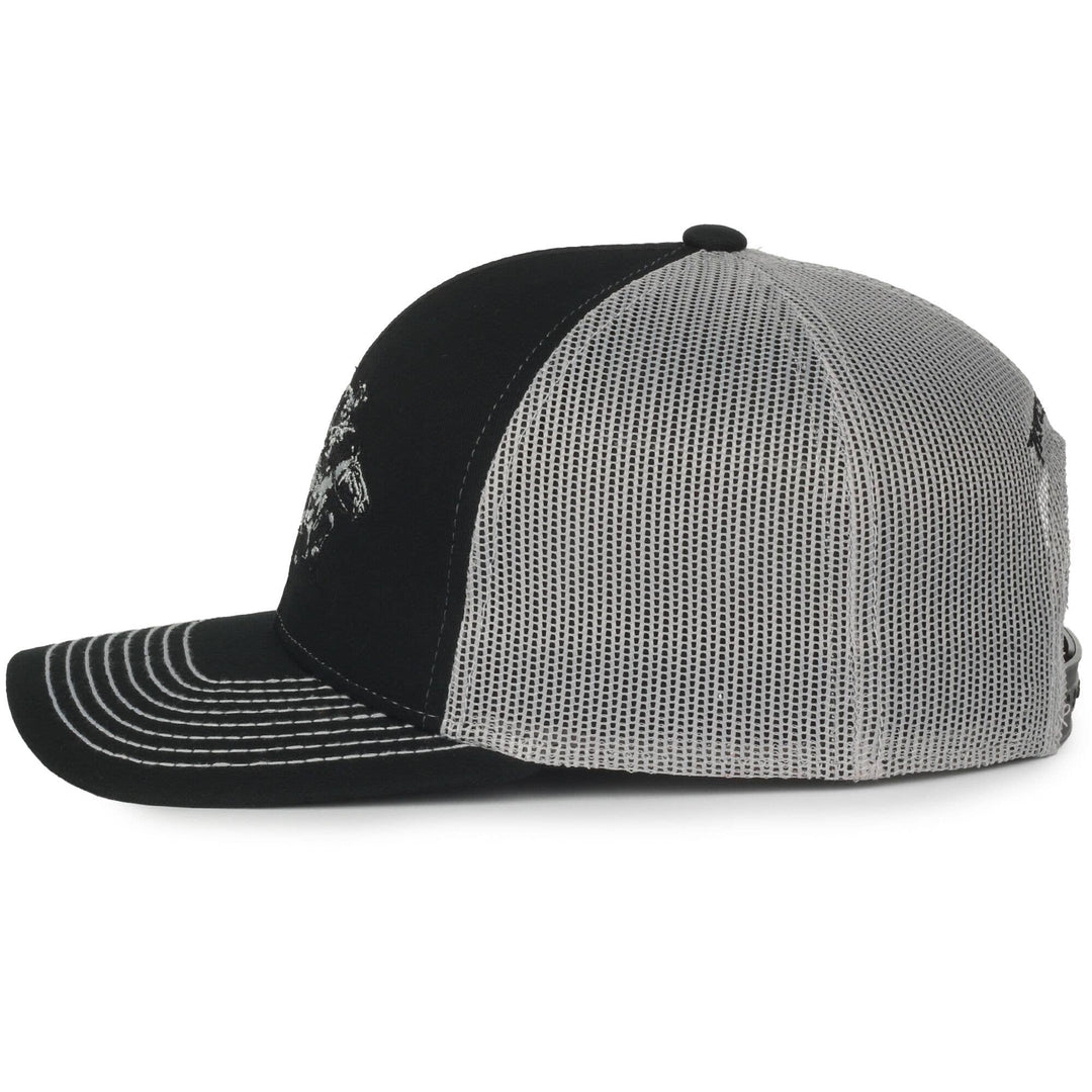 Winchester Horse and Rider Black Trucker Hat