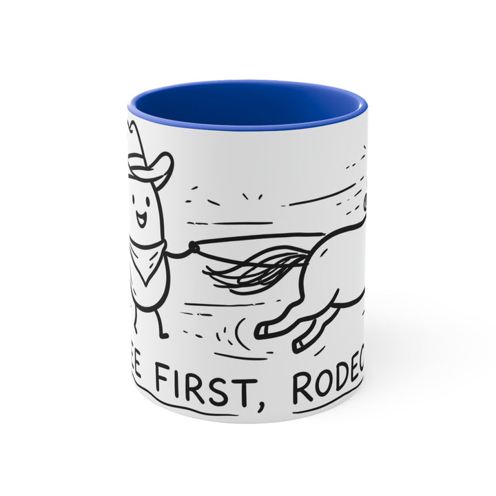 Coffee First, Rodeo Later Cowboy 11oz Accent Mug