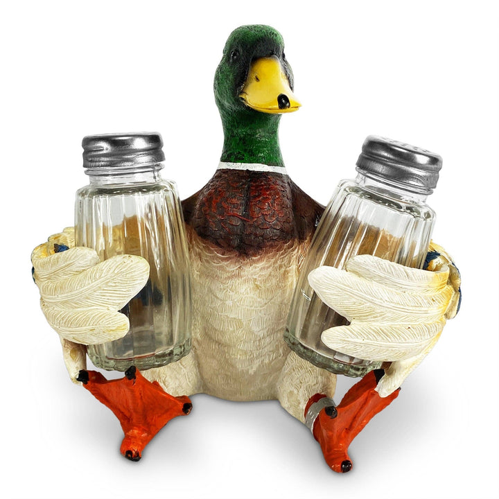 Salt and Pepper Shakers-Duck Holding