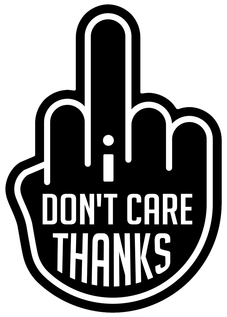 Sticker - I Don't Care (Set of 6) Vinyl