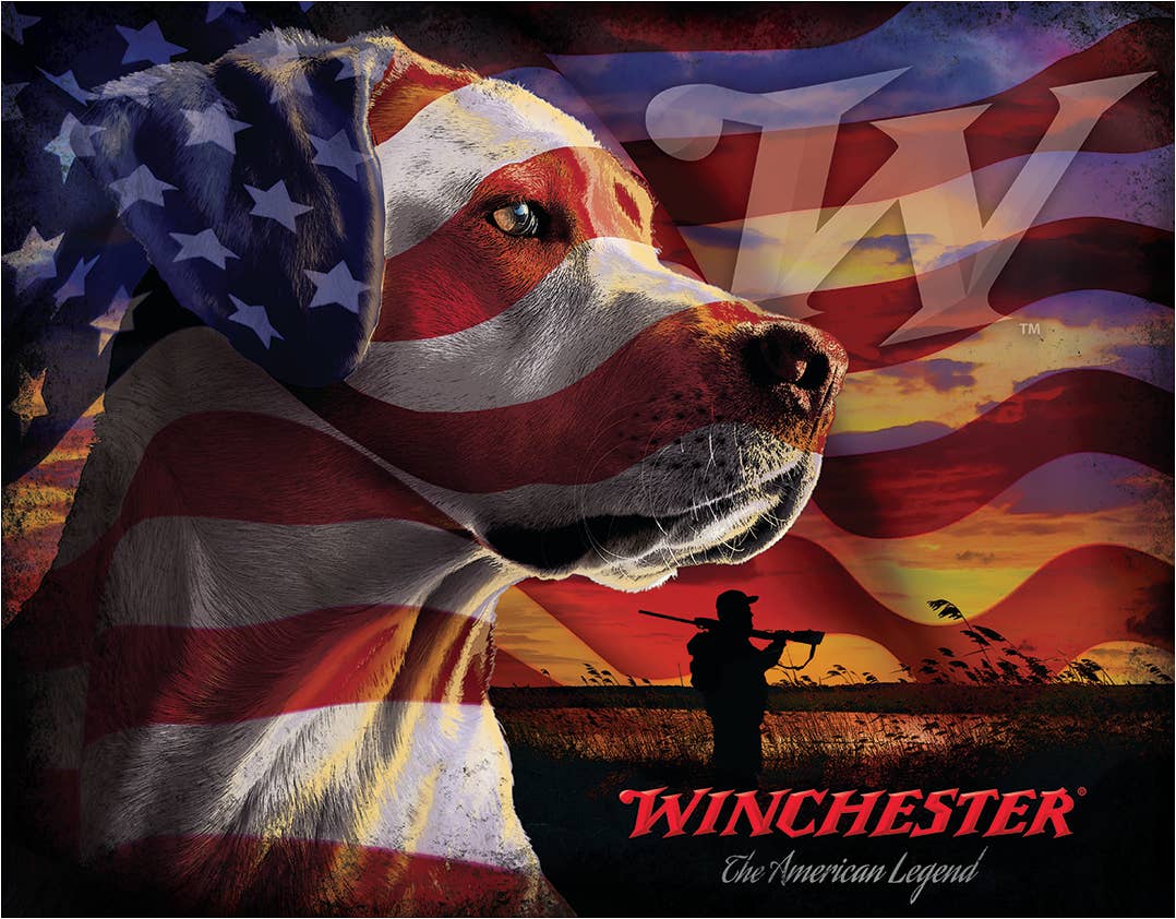 Winchester Dog Tin Sign