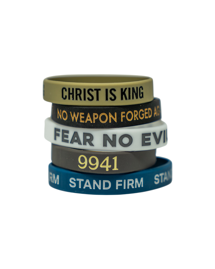 Faith Rubber Bracelets (5 pack)