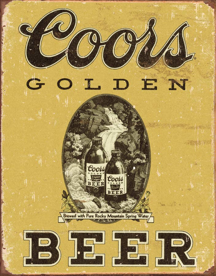 COORS Golden Vintage Tin Sign