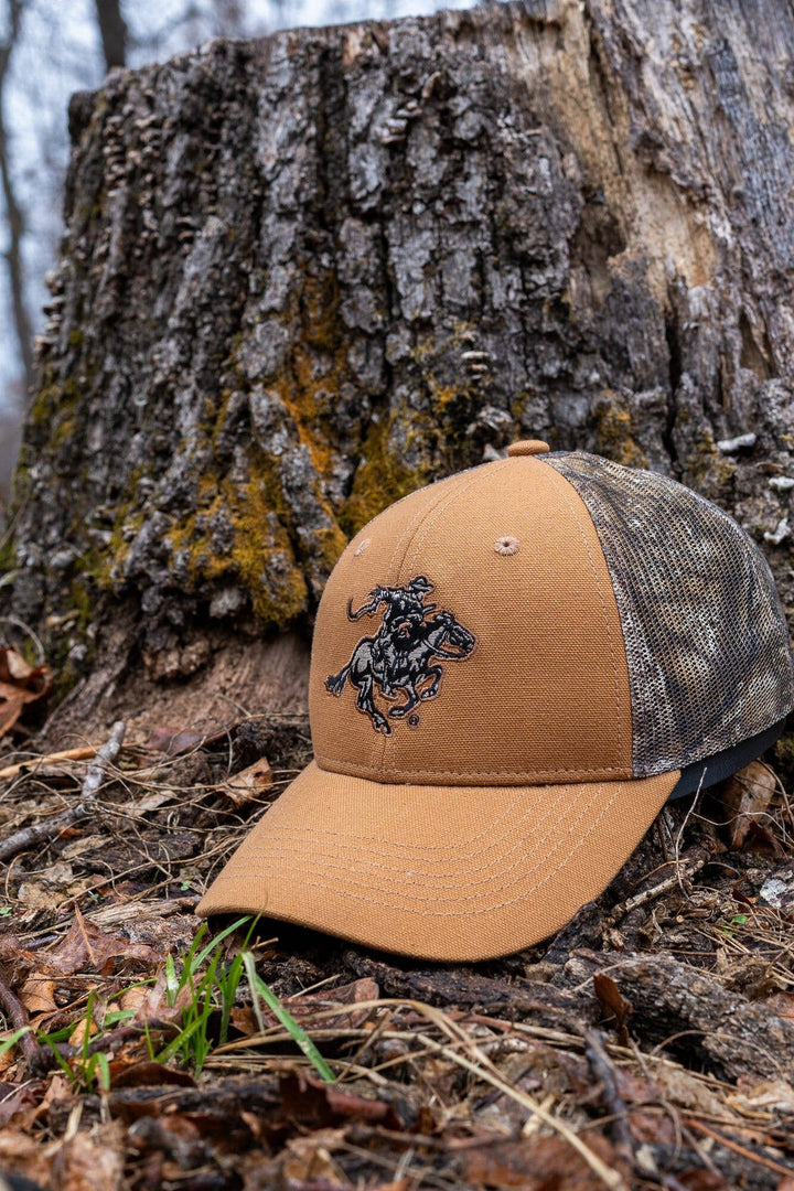 Winchester Horse and Rider Brown Trucker Hat