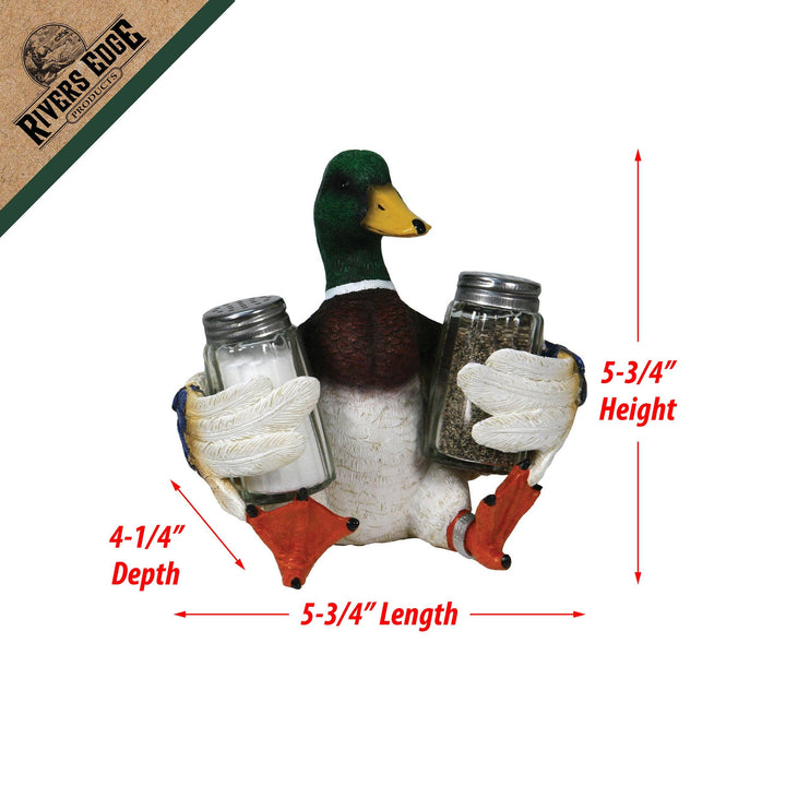 Salt and Pepper Shakers-Duck Holding