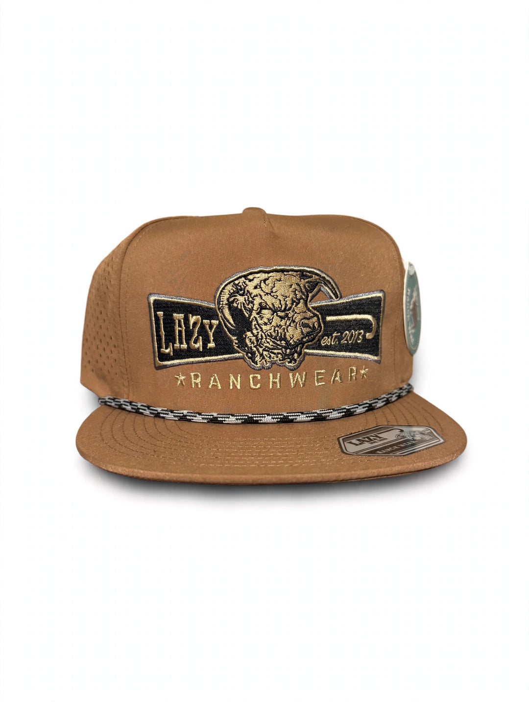Lazy J Ranch Tan Diamond Banner Classic Rope Trucker Hat