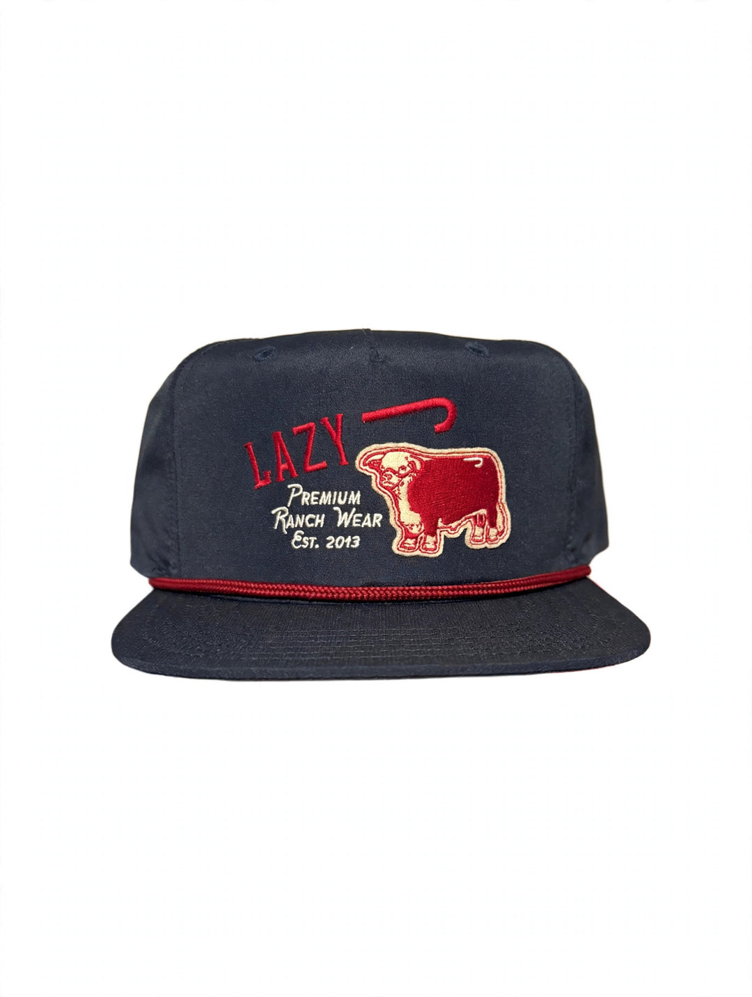 Lazy J Ranch Navy Premium Ranch Rope Trucker Hat