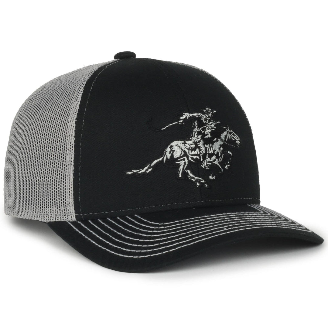 Winchester Horse and Rider Black Trucker Hat