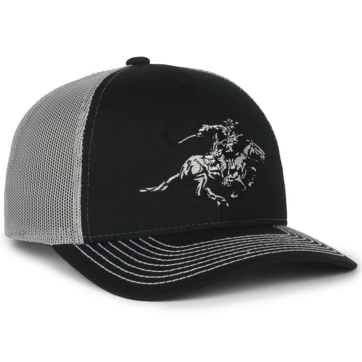 Winchester Horse and Rider Black Trucker Hat