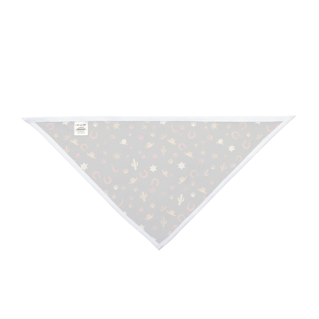 Western Cowboy Pet Bandana with Horseshoes, Cacti & Stars