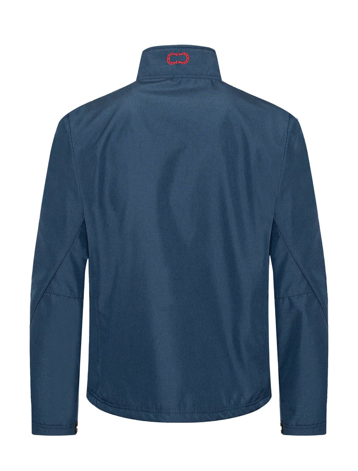 Men's Soft Shell Bonded Jacket-NJ650-EMB-NAVY-RED