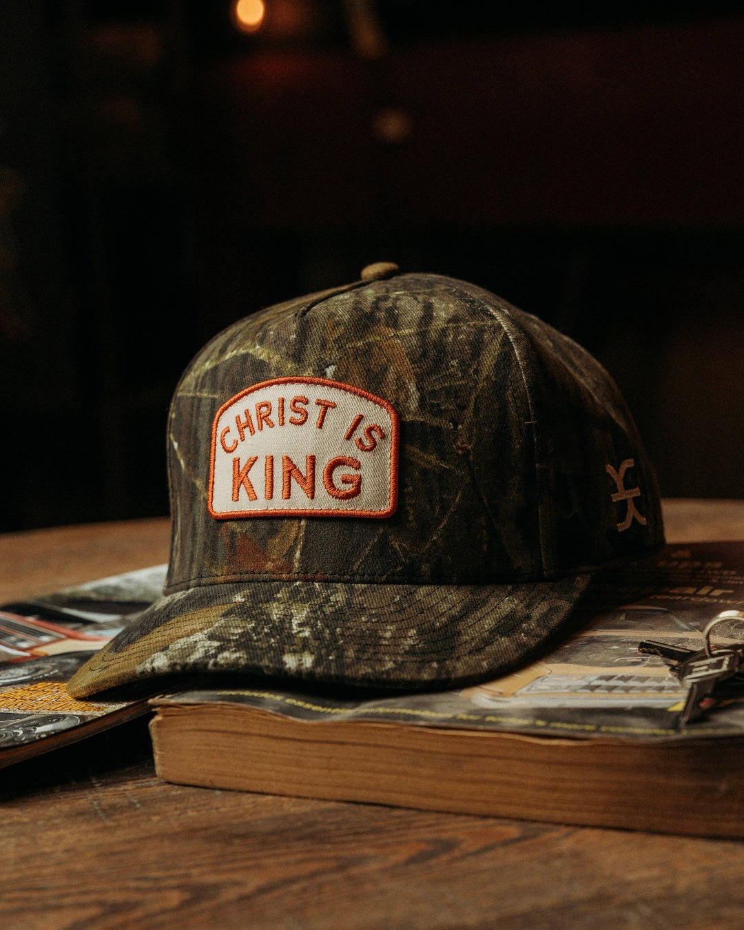 Camo Christ Is King Hat