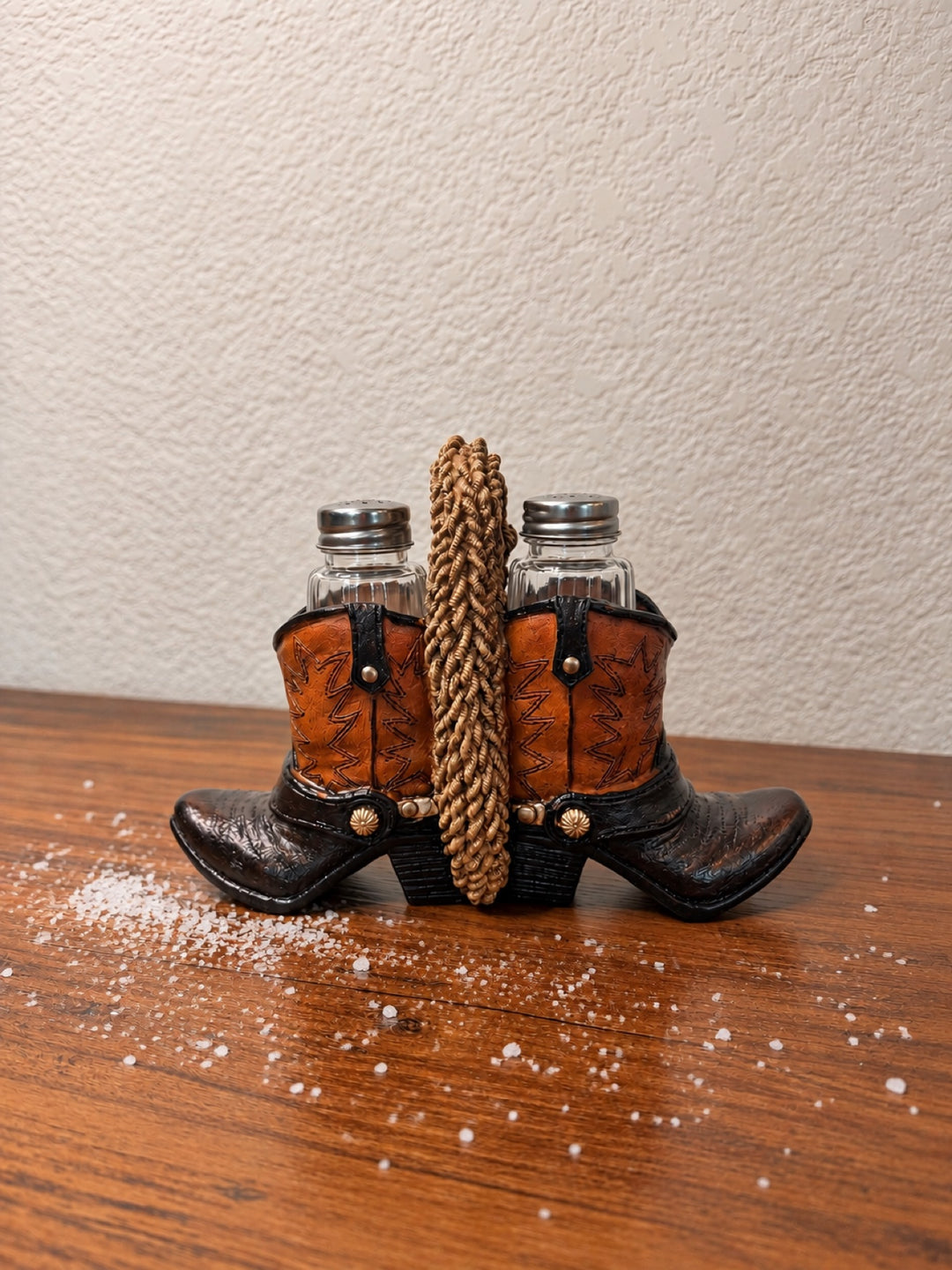 Brown Boots Salt and Pepper Shaker Holder - Photo