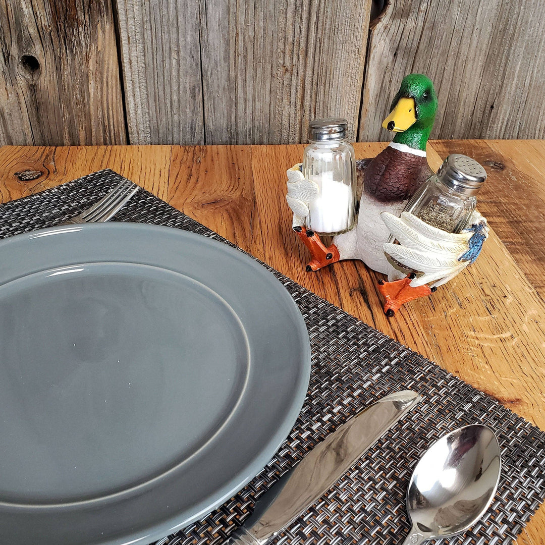 Salt and Pepper Shakers-Duck Holding