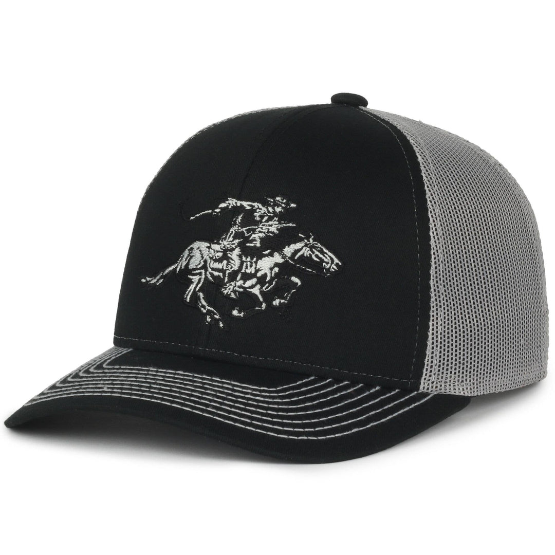 Winchester Horse and Rider Black Trucker Hat