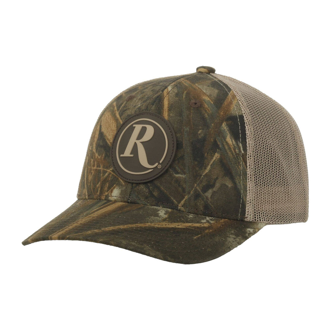 Remington Tan Logo Trucker Hat in Realtree Max-7 Camo