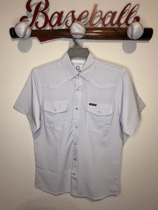 Cabana’s Ranch Shirt - Pearl Snap (with geometric pattern)
