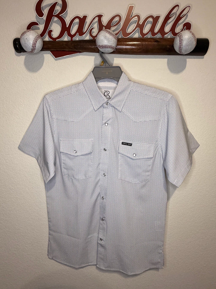 Cabana’s Ranch Shirt - Pearl Snap (with geometric pattern)