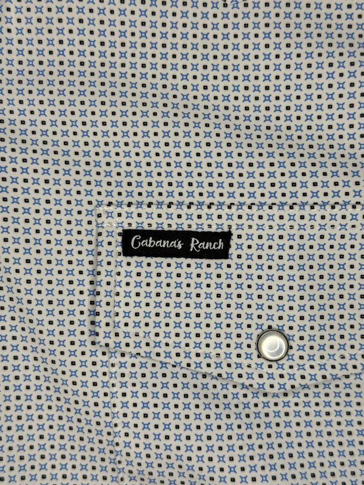 Cabana’s Ranch Shirt - Pearl Snap (with geometric pattern)