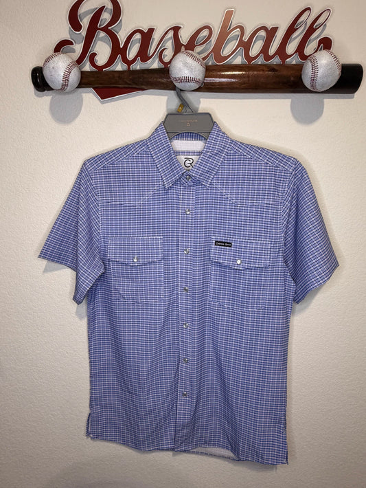 Cabana’s Ranch Shirt - Pearl Snap (Blue Chess)