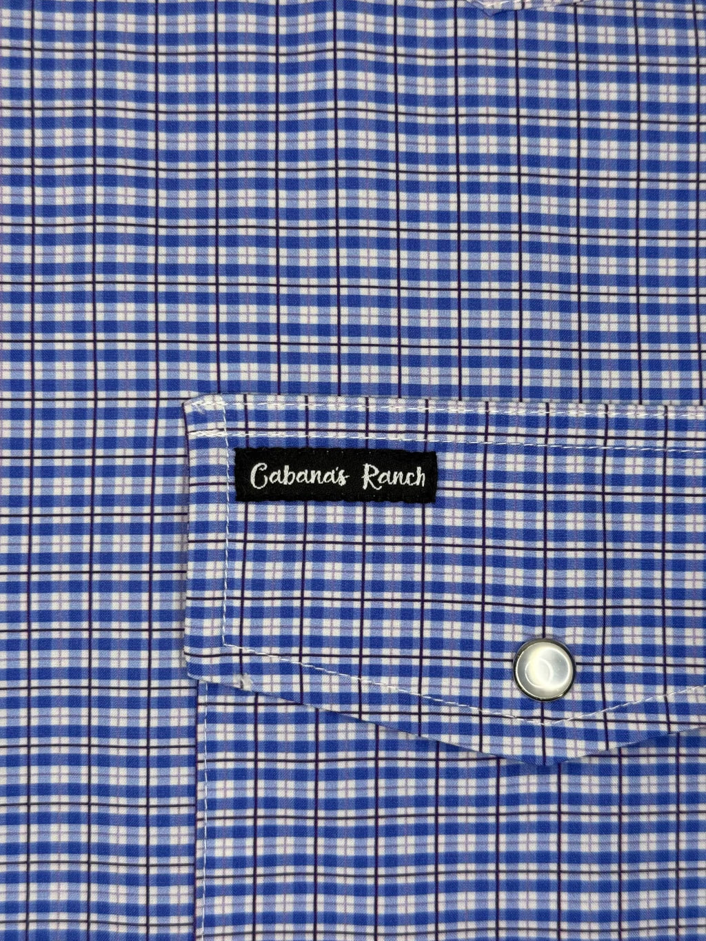 Cabana’s Ranch Shirt - Pearl Snap (Blue Chess)