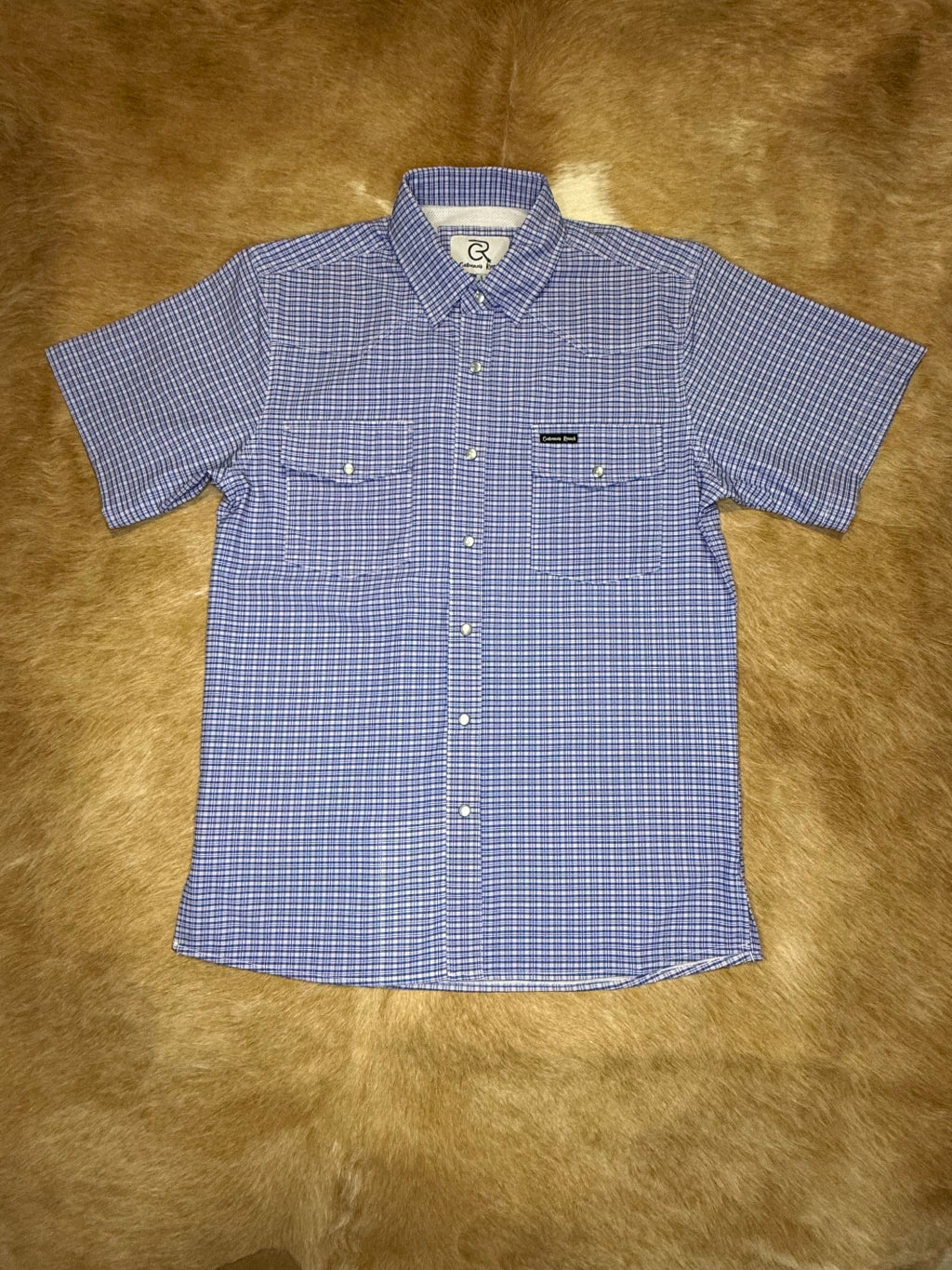 Cabana’s Ranch Shirt - Pearl Snap (Blue Chess)