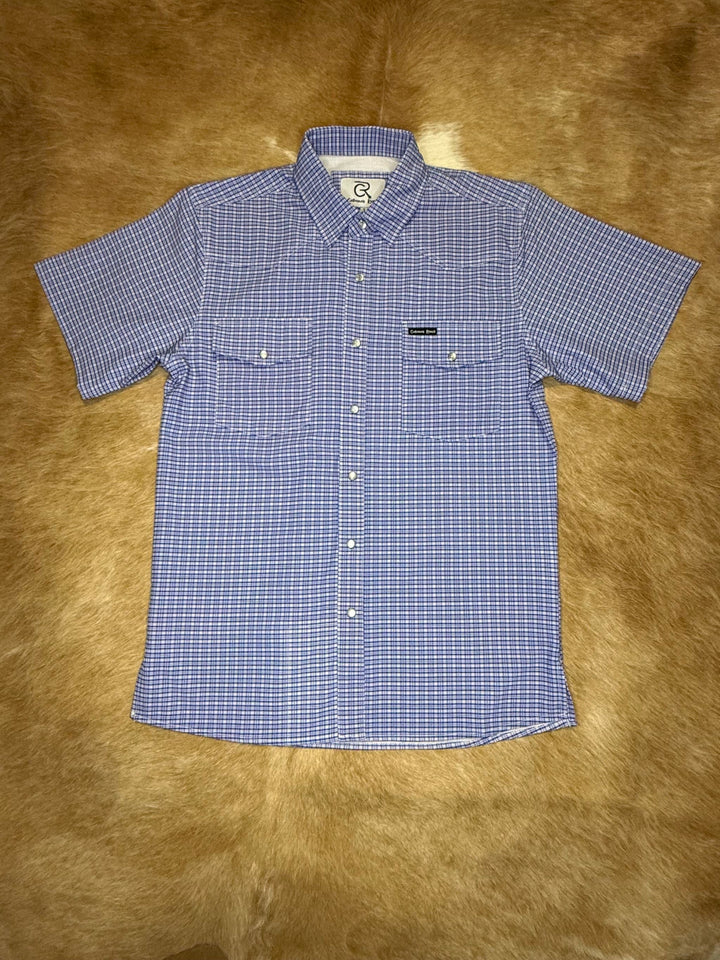 Cabana’s Ranch Shirt - Pearl Snap (Blue Chess)