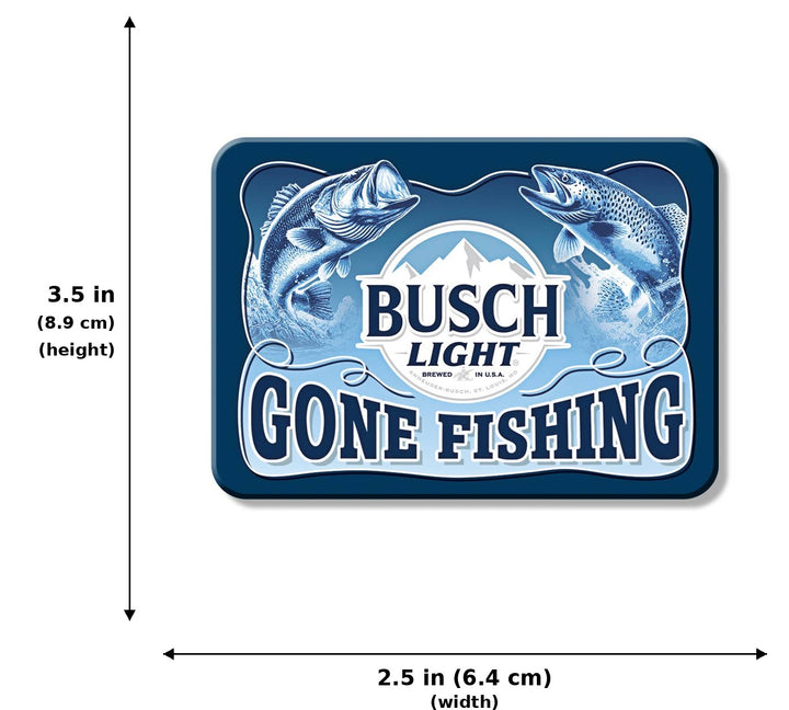 Magnet: Busch Light Gone Fishing - Measurements