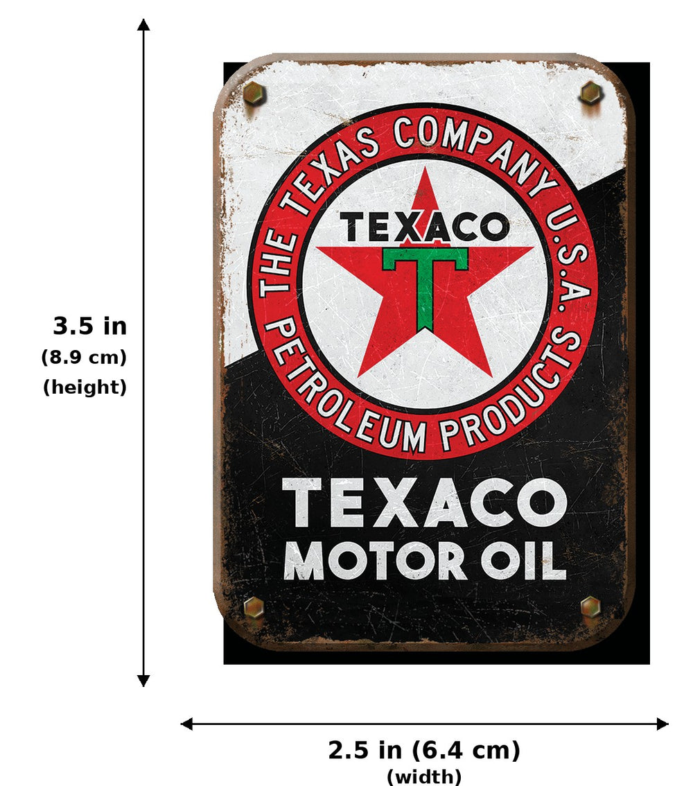 Magnet: Texaco Motor Oil - Measurements