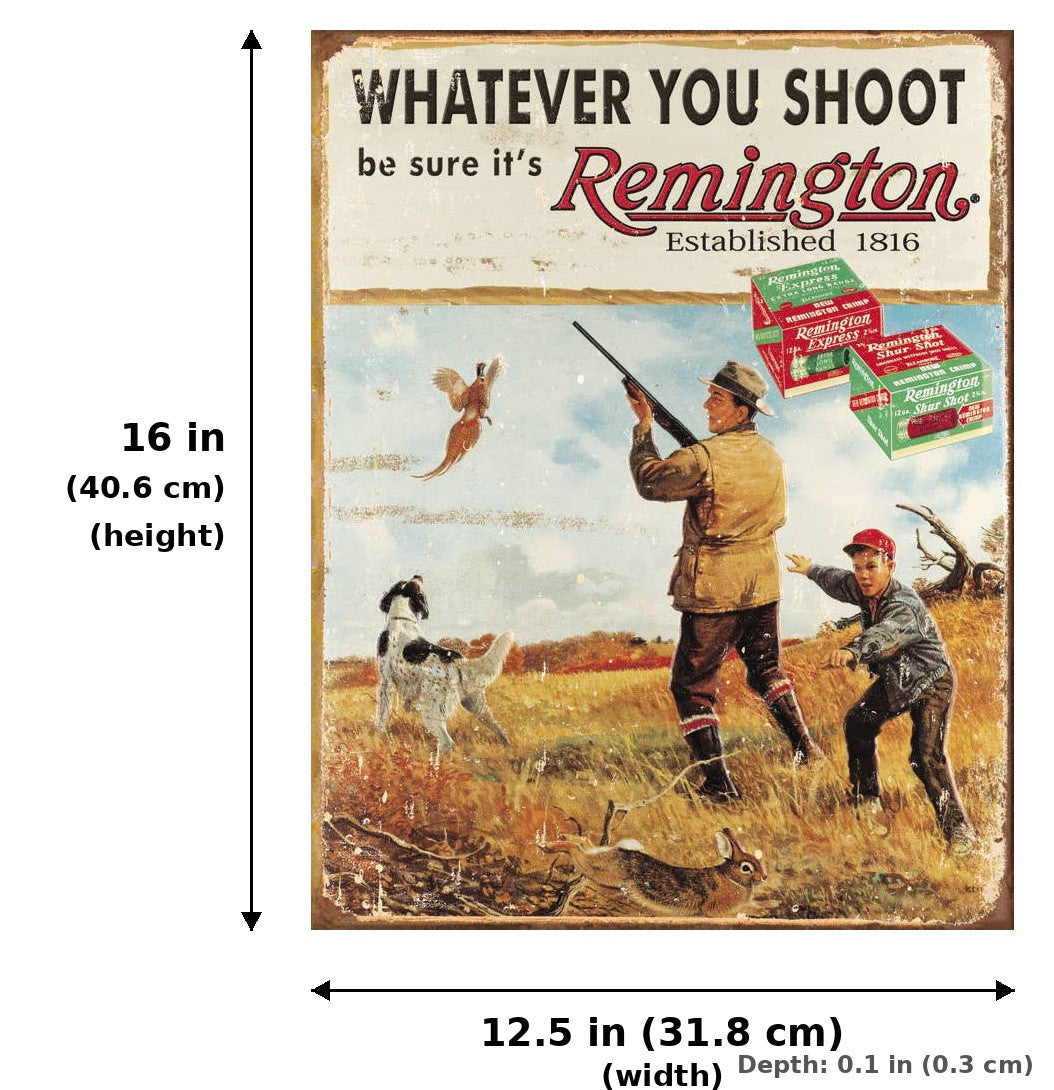 REM - Whatever You Shoot Tin Sign - Measurements
